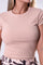 CAMISETA SILUETA AJUSTADA, CON CUELLO REDONDO Y MANGA CORTA