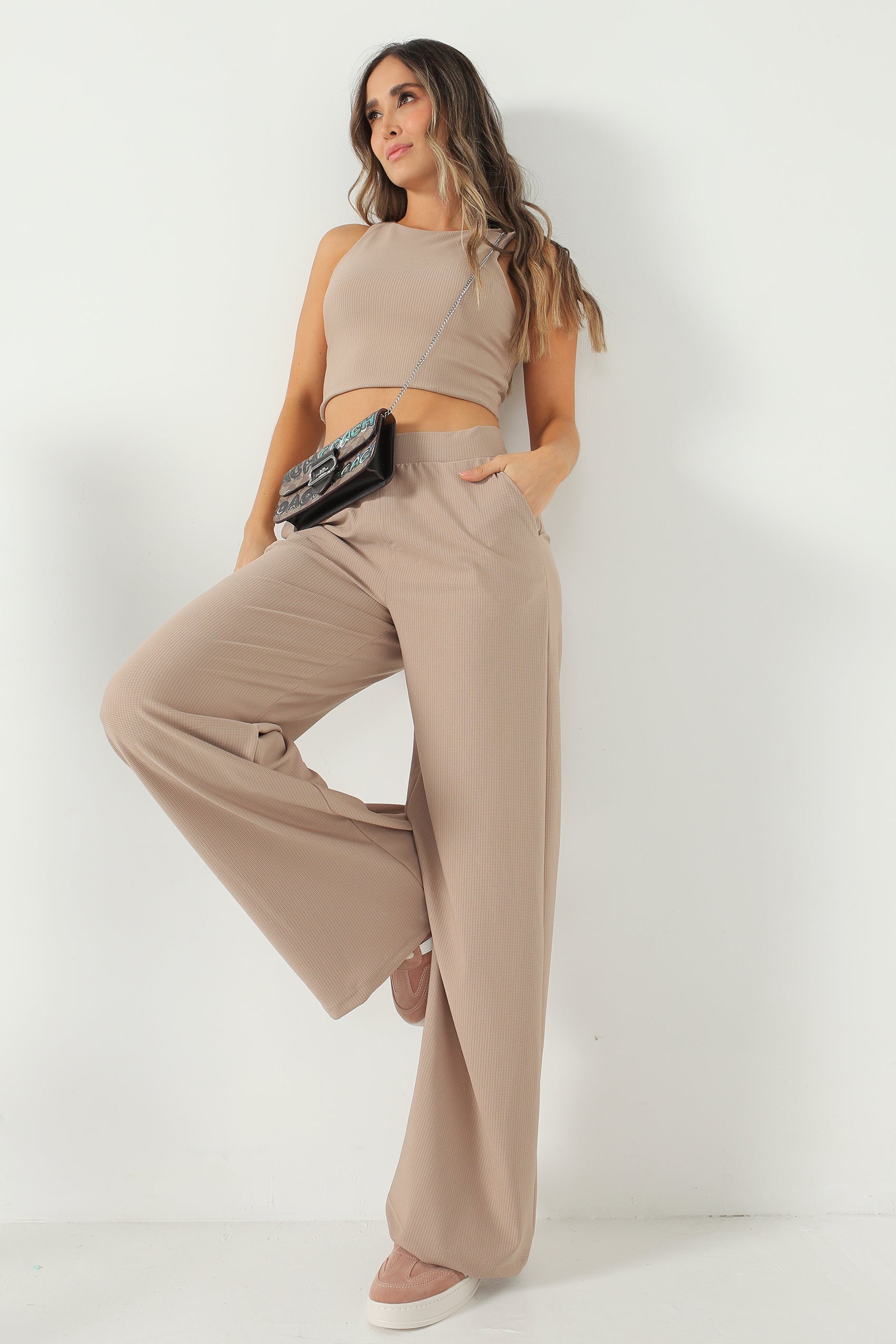 PANTALON TIPO ALFRED CON PRETINA Y ELÁSTICO AJUSTABLE