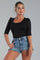 BLUSA MANGA 3/4 CON RECOGIDO