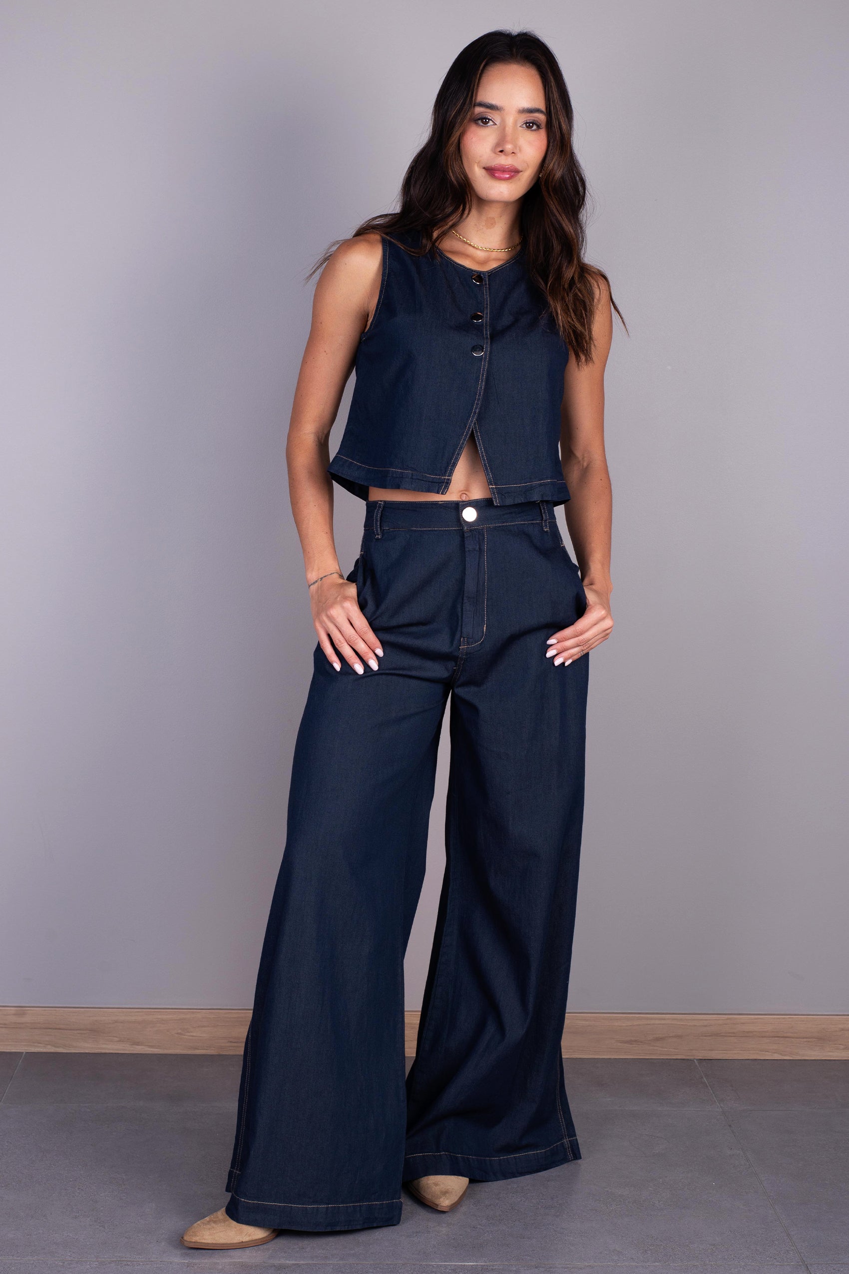 BLUSA MANGA SISA CON ABERTURA EN FRENTE