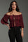 BLUSA HOMBRO CAIDO, SILUETA AMPLIA EN TELA PLIZADA