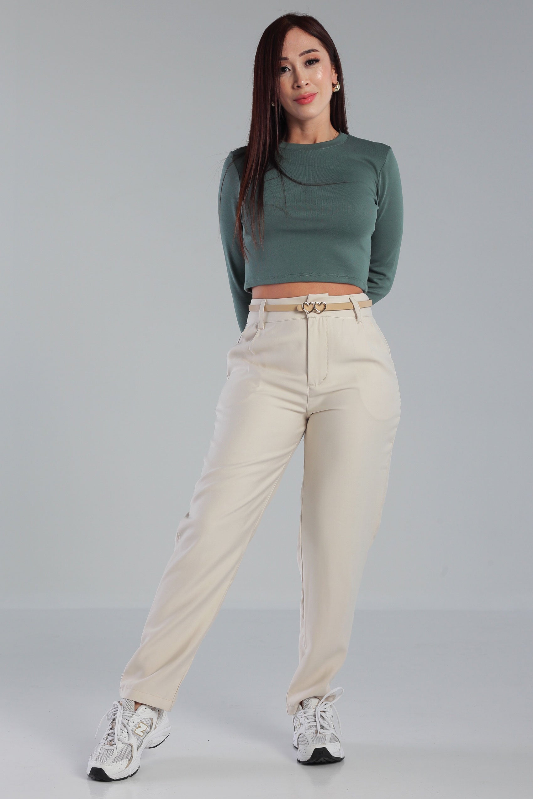 BUZO  CORTO CUELLO REDONDO EN TELA RIB CON SPANDEX