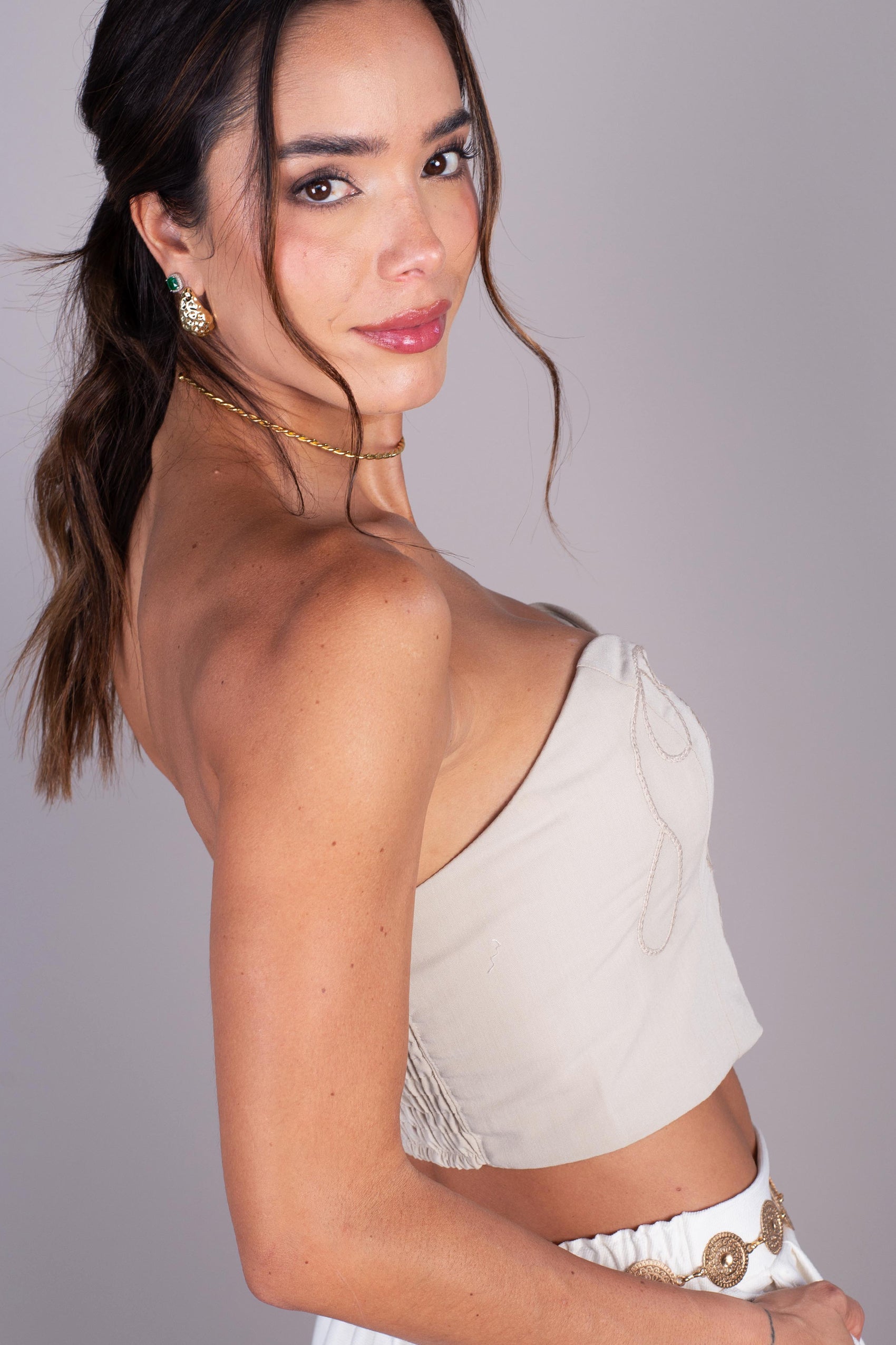 CROP TOP STRAPLESS ESCOTE CORAZÓN