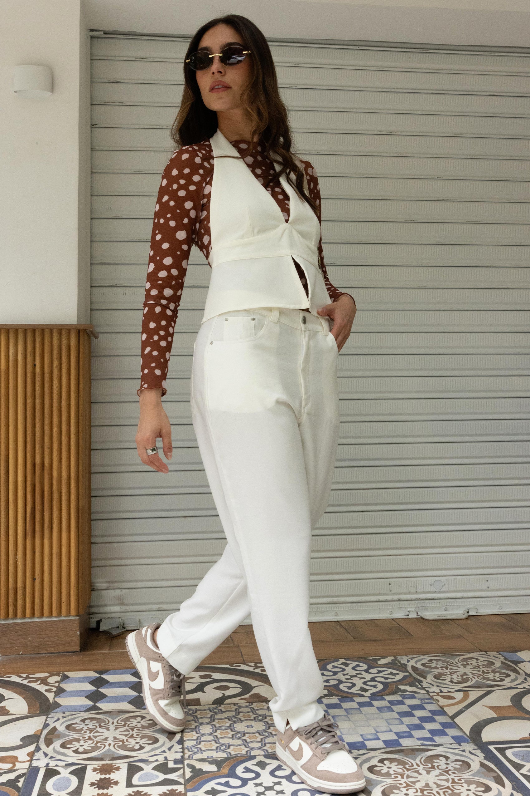 BLUSA CUELLO HALTER CON ESPALDA ESCOTADA
