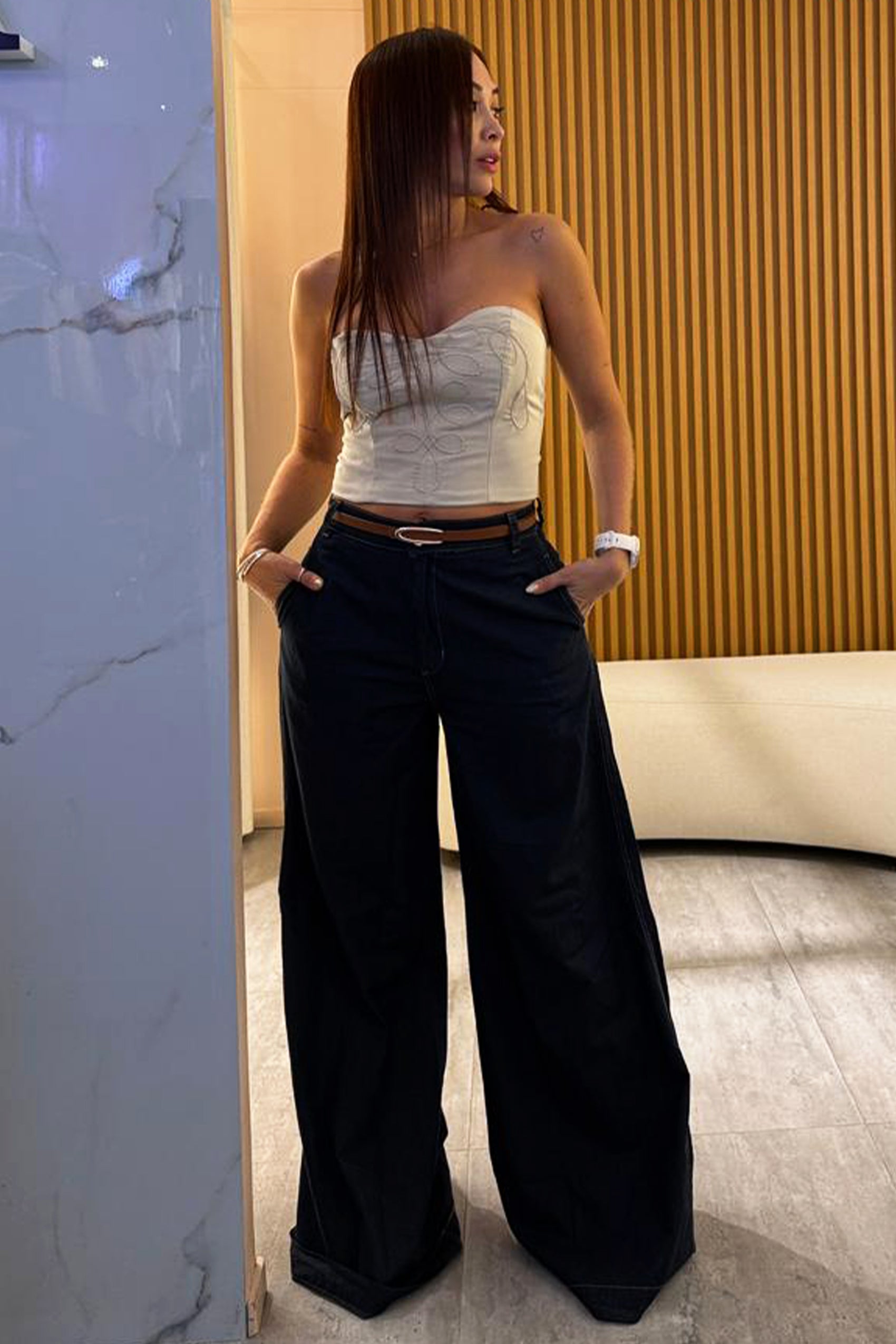CROP TOP STRAPLESS ESCOTE CORAZÓN