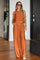 CONJUNTO PANTALON CON PRETINA LISA EN DELANTERO