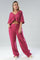 Conjunto de pantalón silueta amplia y camisa corta silueta oversize.