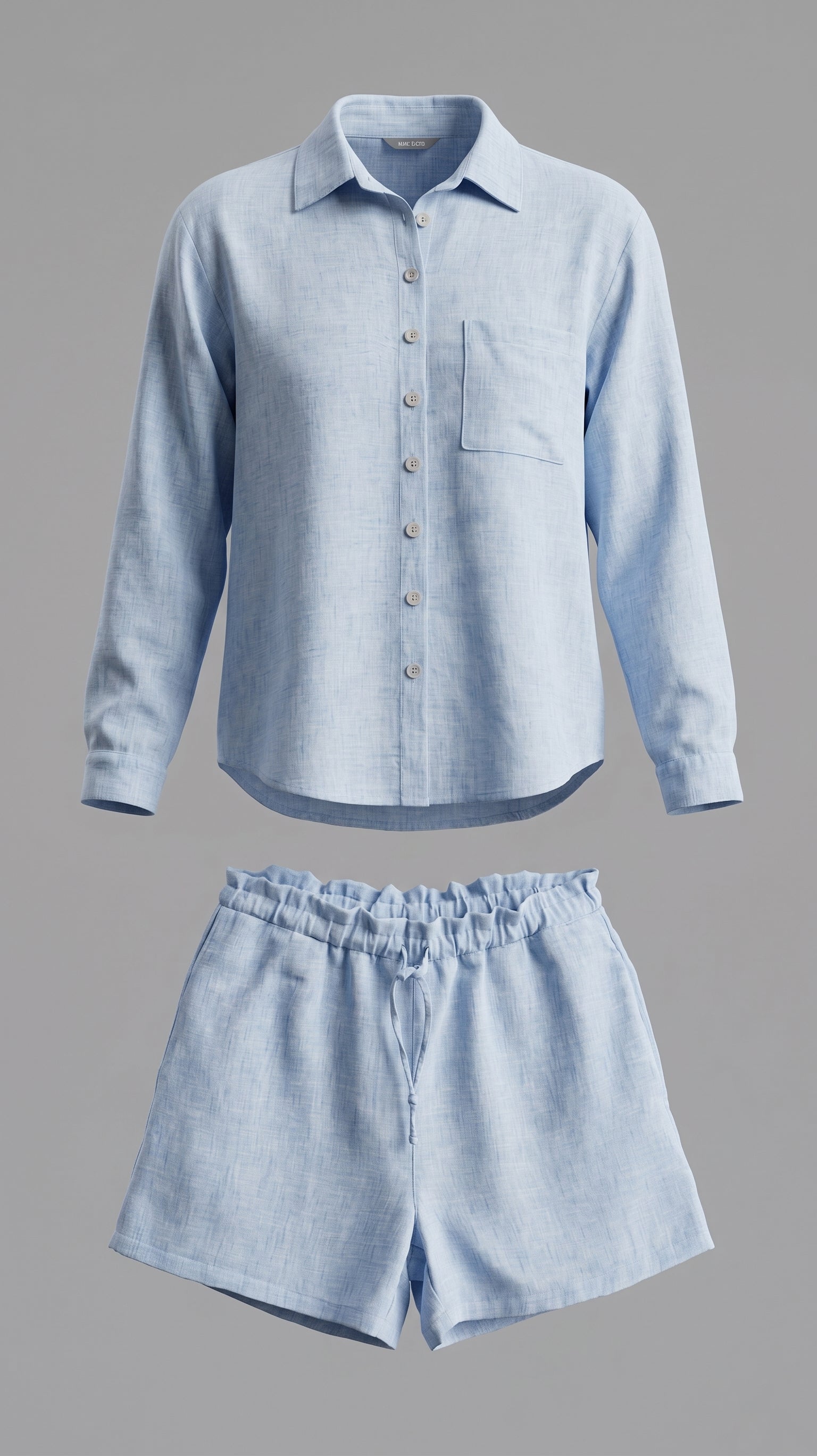 CONJUNTO - SILUETEA OVERSIZE Y SHORT CON PRETINA ELASTICA