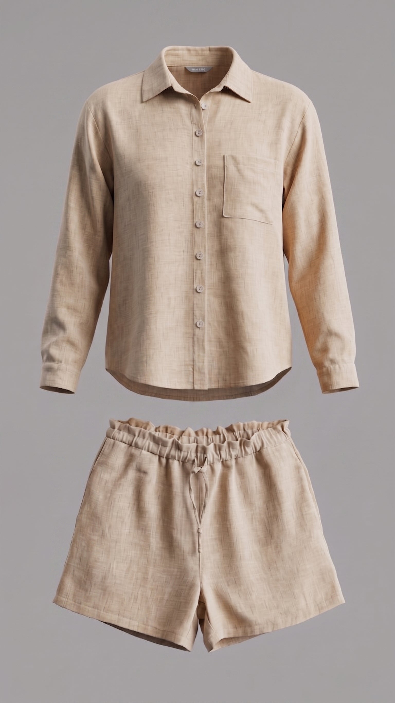 CONJUNTO - SILUETEA OVERSIZE Y SHORT CON PRETINA ELASTICA