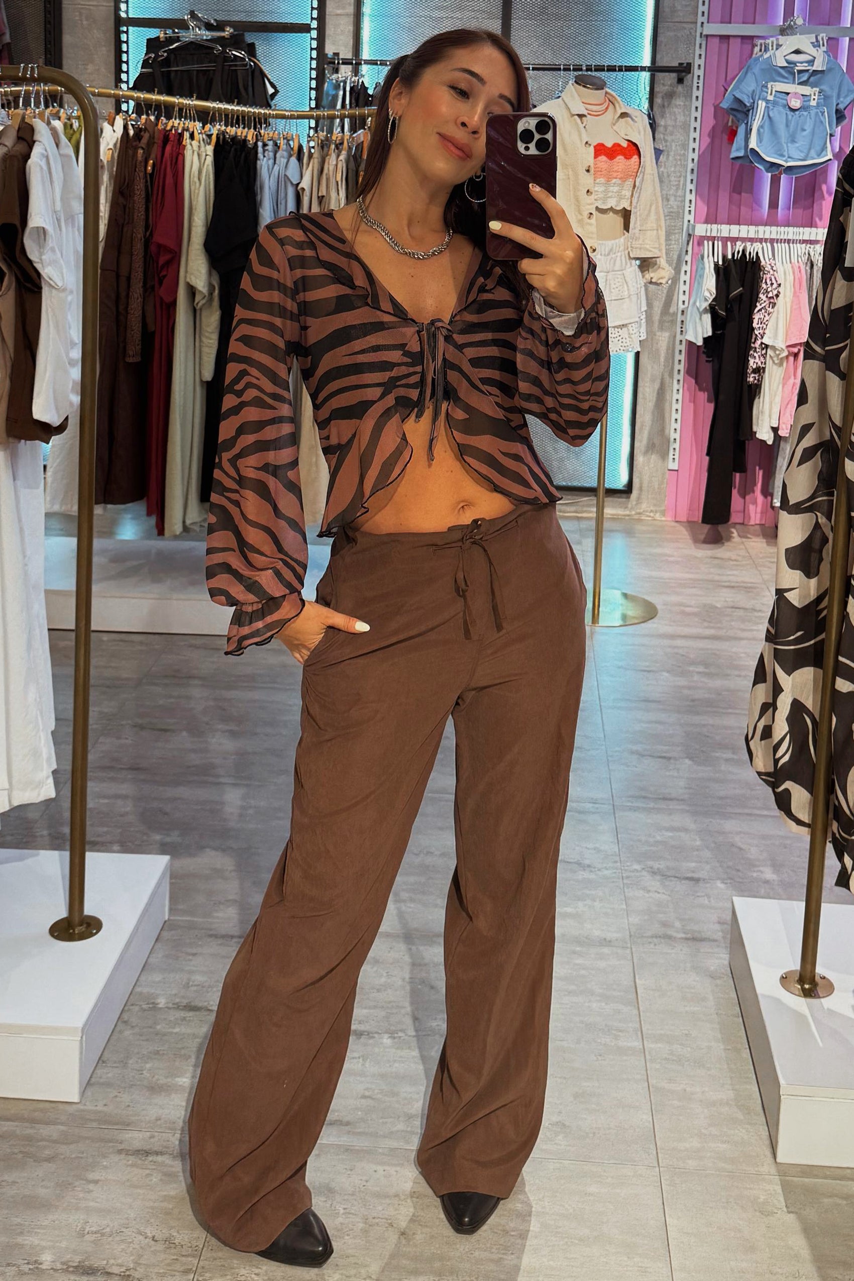 BLUSA MANGA LARGA CON RECOGIDO EN PUÑO