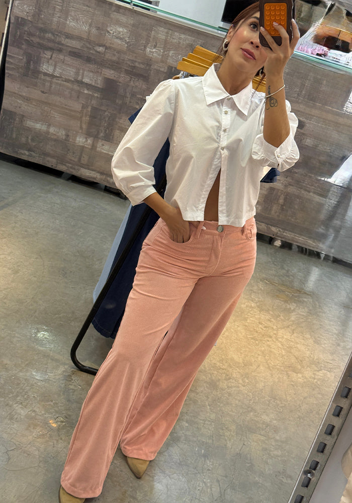 PANTALON SILUETA FLARE 5 BOLSILLOS