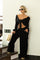 Blusa con nudo frontal, manga larga