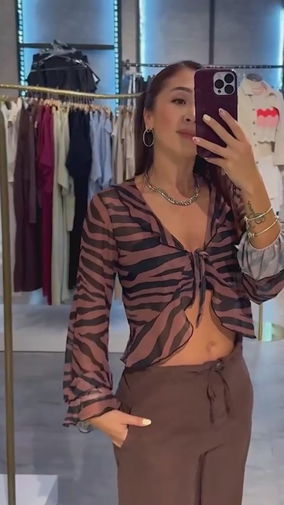 BLUSA MANGA LARGA CON RECOGIDO EN PUÑO