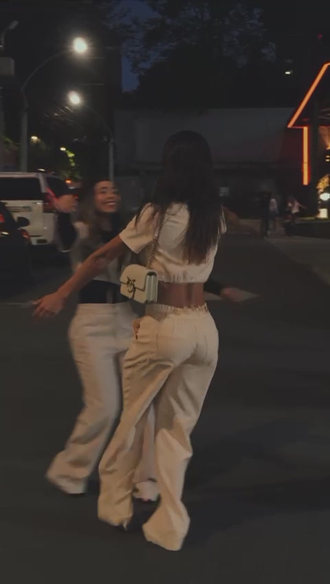 CONJUNTO PANTALON Y BLUSA CORTA DE AMARRAR